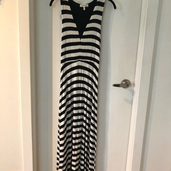 Black & White Striped Maxi Dress - Picture 1 of 2